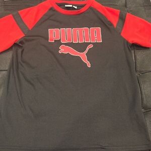 Puma Kids Black and Red Graphic Tee